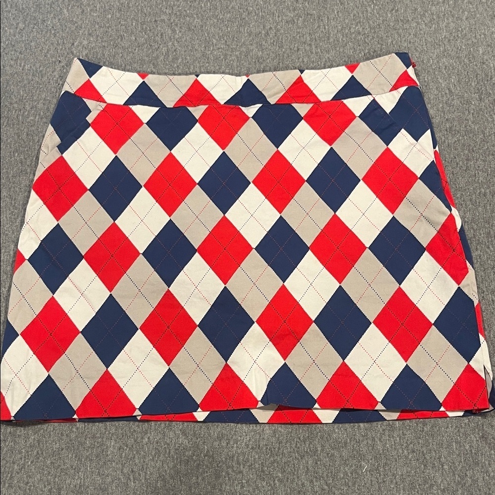 Loudmouth Ladies diamond pattern golf lined skirt size 12